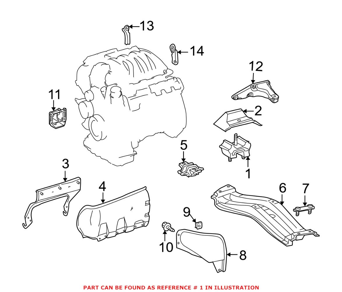 Mercedes Engine Mount 1632400317